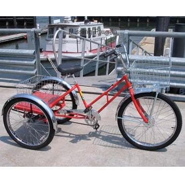Worksman Adaptable Industrial 3-Speed Tricycle with Platform