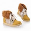 Faux Leather Reflexed Lace Up Closure Booties