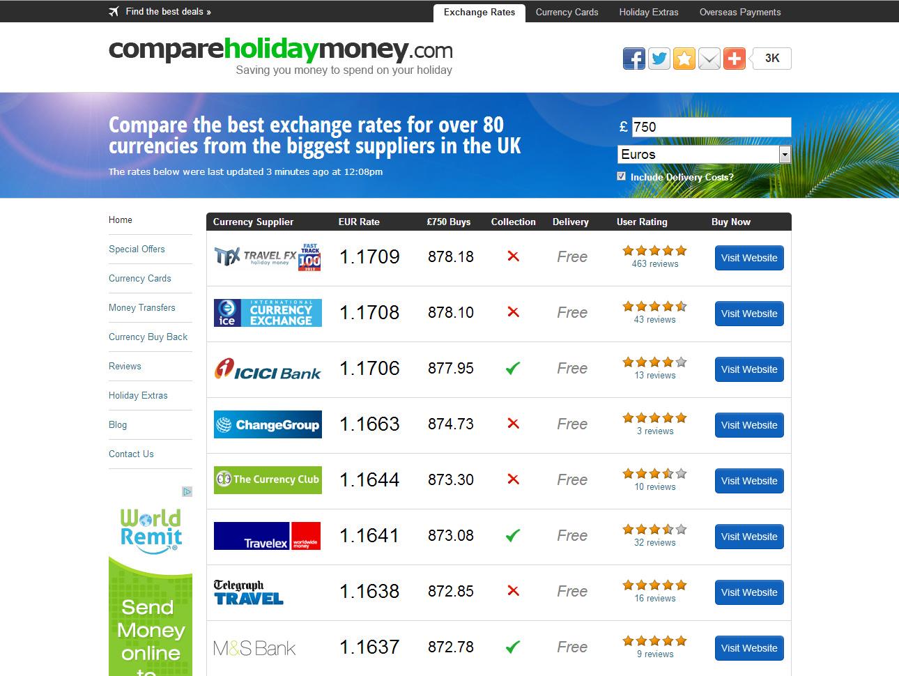 Compare Holiday Money - www.compareholidaymoney.com