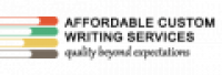 Affordable Custom Writing - www.affordablecustomwriting.com