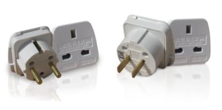 ABC Products Travel Adapter Converts UK Plugs to Two Pin