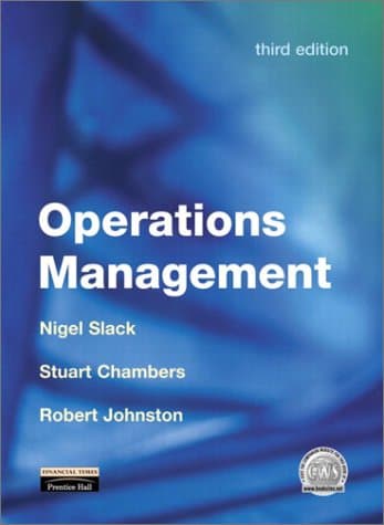 Nigel Slack,Stuart Chambers, Operations Management