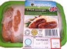 Tesco Organic Pork Sausages
