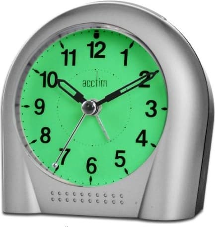 Acctim Smartlite Silent Sweeper Alarm Clock Glow in Dark 12257S
