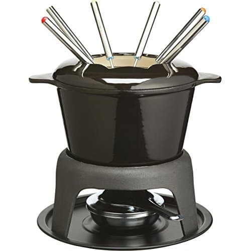Kitchen Craft Cast Iron Deluxe Enamelled Fondue Set