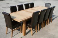Tallinn Butterfly Extending Oak Dining Table - www.oakdiningsets.co.uk