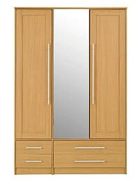 Kendal 3 Drawer Wardrobe, Oak Effect
