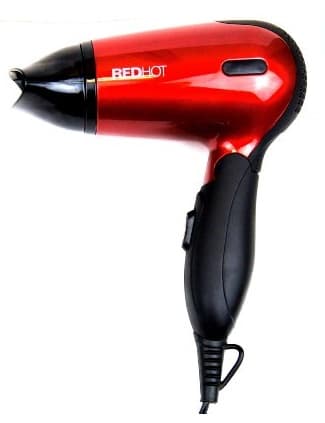 Red Hot Professional Style Compact Foldable Hair Dryer Hairdryer with Concentrator Nozzle